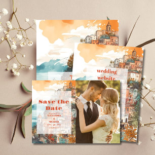 Photo Modern Elegant Italy Destination Wedding Save The Date