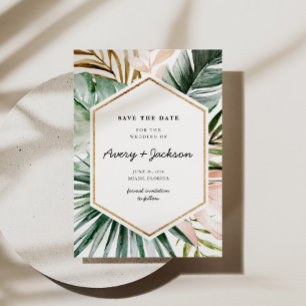 Lush Tropical Belly Band - Portrait 2" x 11.5" Invitation Belly Band