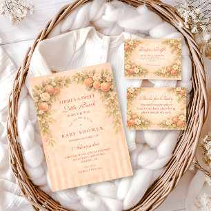 Soft Peach Floral Diapper Raffle Enclosure Card