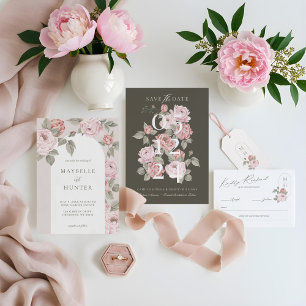 Elegant Watercolor Pink Peonies in Bloom Floral Post-it Notes