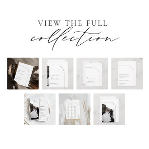 Modern Arch Photo Black and White Wedding Invitation