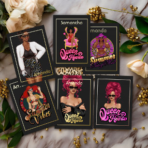 Pink and Gold Afro Birthday Party Foil Invitation