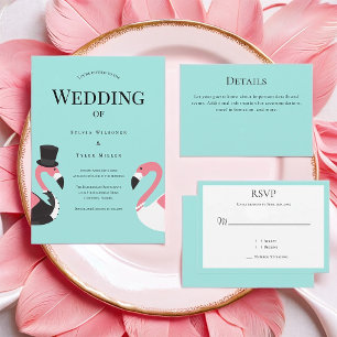 Flamingo Wedding  Invitation