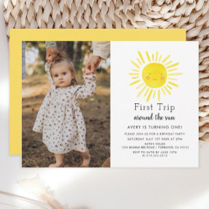 Our Little Sunshine First Birthday Party Invitation