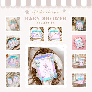 Watercolor Under The Sea Little Pear Note for Baby Enclosure Card