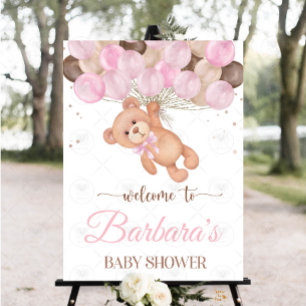 Teddy Bear Baby Shower Girl Napkin