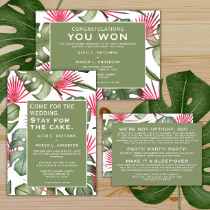 Humourous Tropical Wedding Invitation