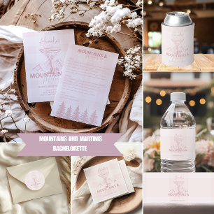 Mountains and Martinis Bachelorette Napkin