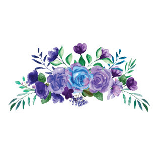 Rustic Lavender Watercolor Floral Wedding All In One Invitation