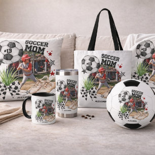 Custom Soccer Mom Photo Collage Mug