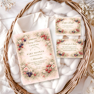 Wild Berry Garden Baby Shower Napkin