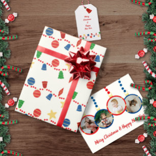 Beaded garland with retro Christmas ornaments Coffee Mug