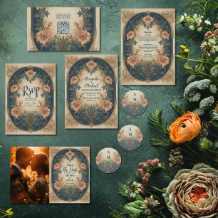 Elegant Arch Art Nouveau Wedding Save The Date