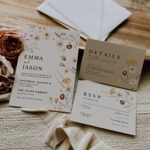 Programme de mariage Boho Wildflower