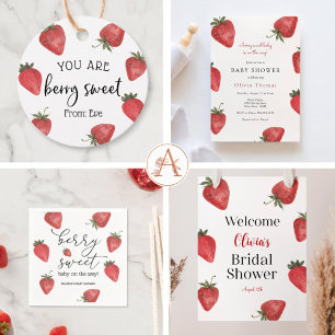Invitation Berry fraise Baby shower sucré