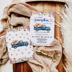 Little Pumpkin Boy Baby Shower Invitation