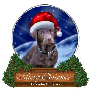 Chocolate Labrador Retriever Christmas Gifts Holiday Card