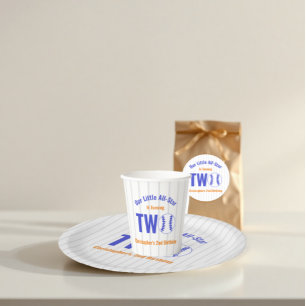 All-Star Baseball 2nd Birthday Paper Plate