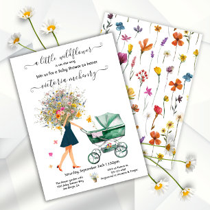Invitation Petit fleur sauvage Big Bouquet Diaper Raffle