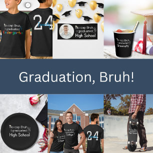 No Cap Bruh, I Graduated Kindergarten Graduation Invitation