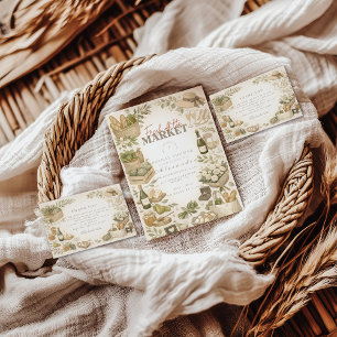 Garden Harvest Market Bridal Shower Invitation