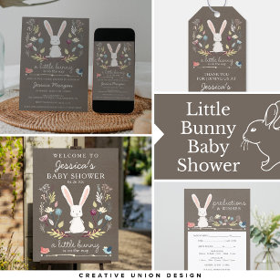 A Little Bunny Baby Shower Invitation