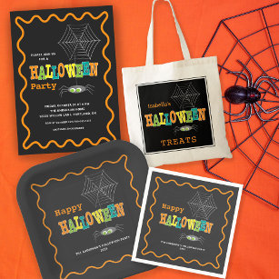 Halloween Party Treats Spider Brightly Coloured Favour Bag