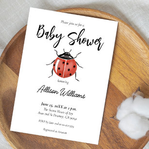 Ladybug Baby Shower Invitation