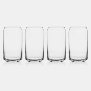Drinkware Style: Printed Can Glass, Set: Set of 4, Size: 473,17 ml