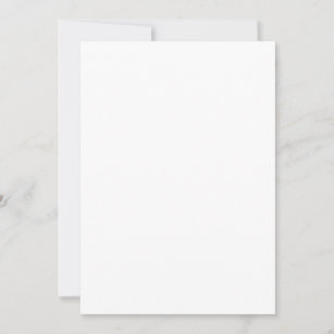 Invitation simple, Taille : 12,7 cm x 17,8 cm, Papier : Mate, Enveloppes: Blanc