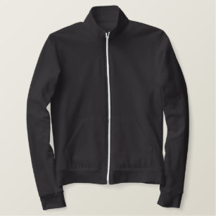 Black Women's Embroidered American Apparel Jacket
