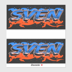 Sven First Name Graffiti Sticker