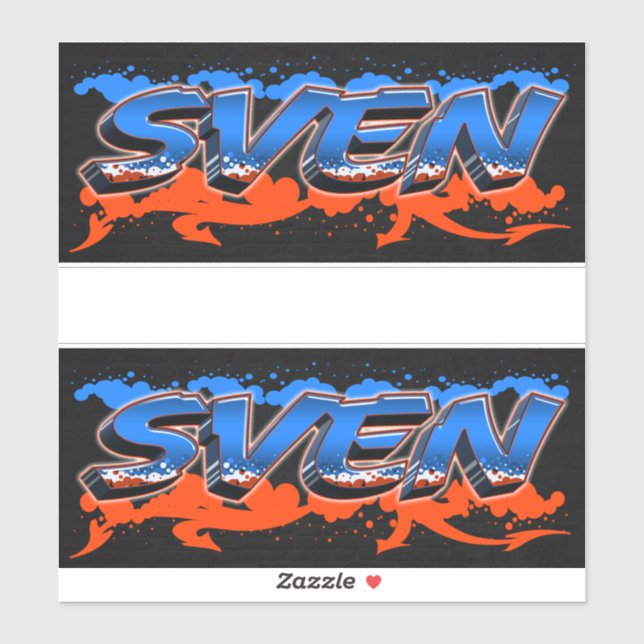 Sven prénom Nom Graffiti Autocollants Autocollants (Feuille)