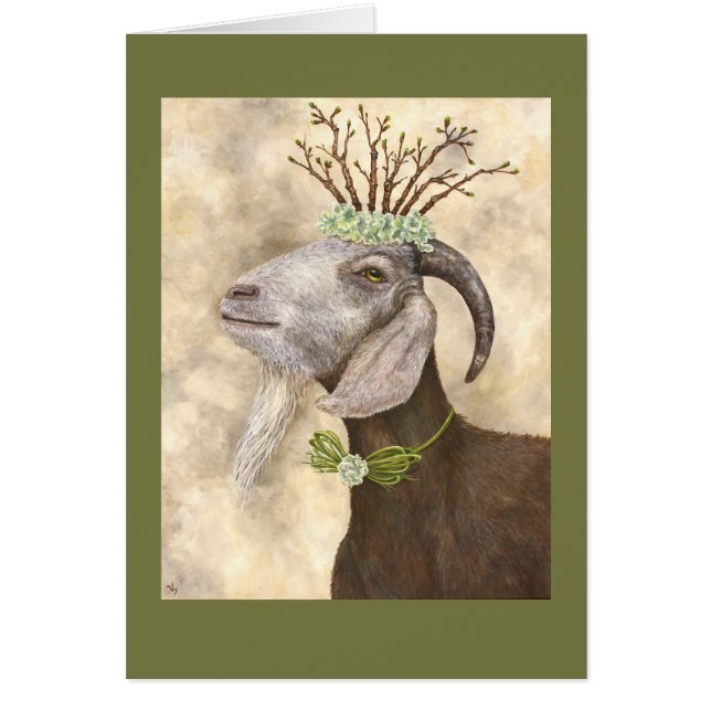 Sven, the goat card (Front)