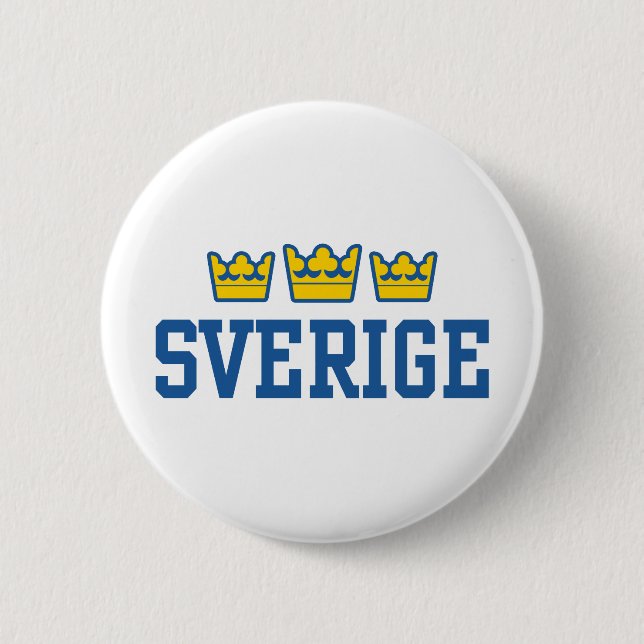 Sverige 2 Inch Round Button (Front)