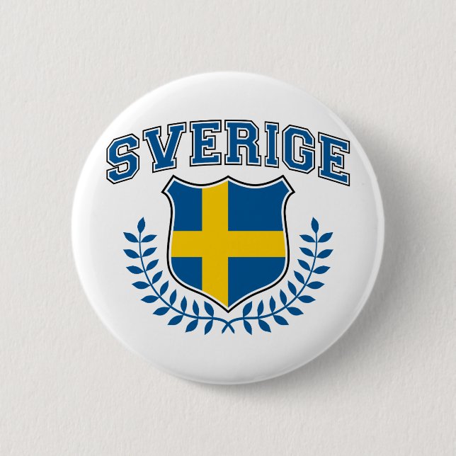 Sverige 2 Inch Round Button (Front)