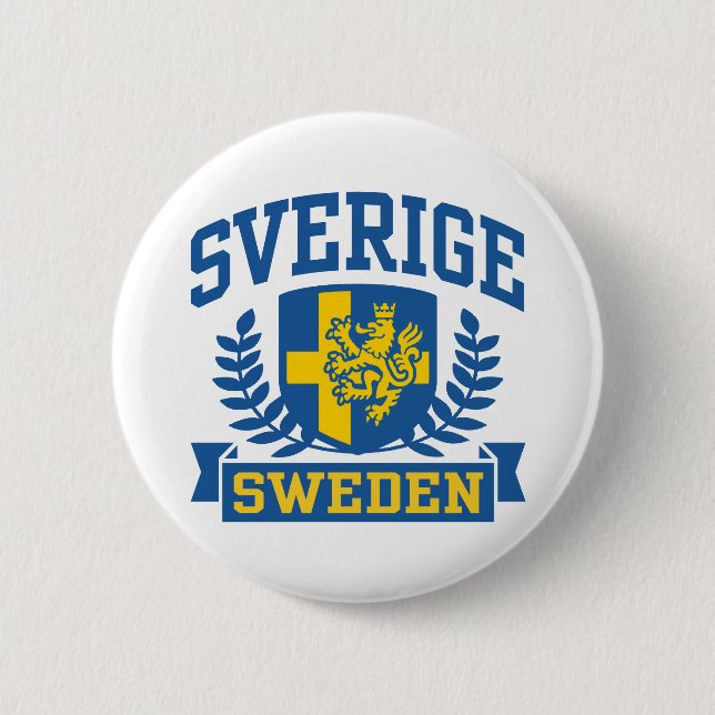 Sverige 2 Inch Round Button (Front)