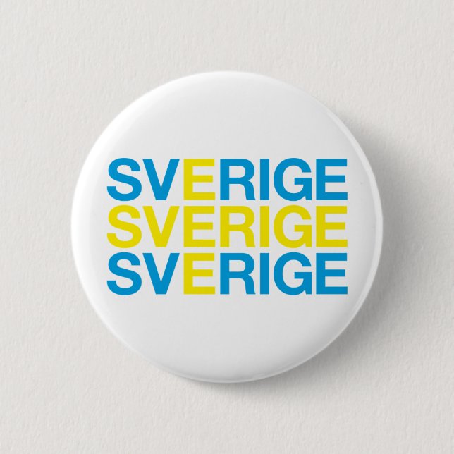 SVERIGE 2 INCH ROUND BUTTON (Front)