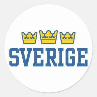Sverige Classic Round Sticker