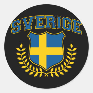 Sverige Classic Round Sticker