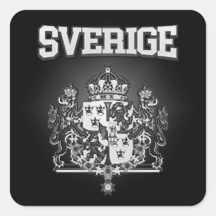 Sverige  Emblem Square Sticker
