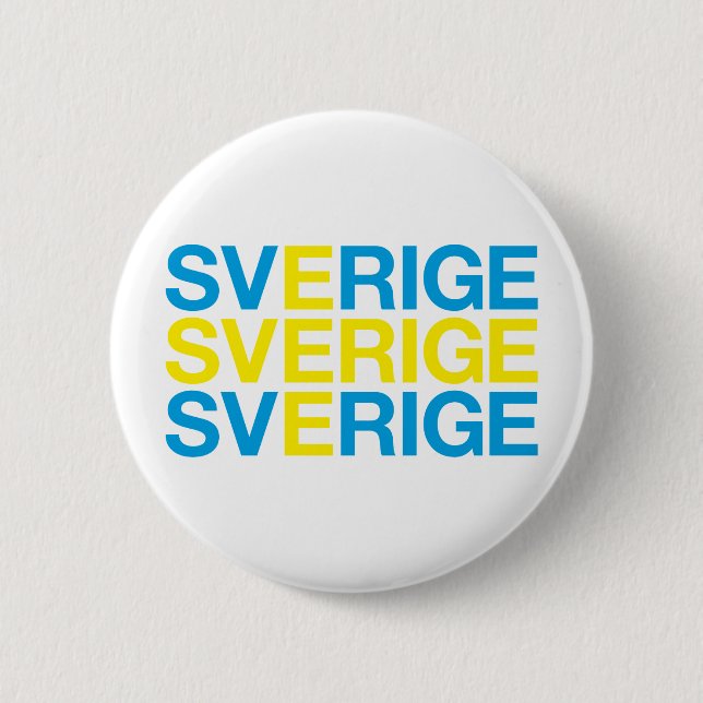SVERIGE Flag 2 Inch Round Button (Front)