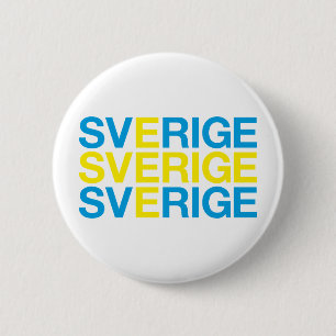 SVERIGE Flag 2 Inch Round Button