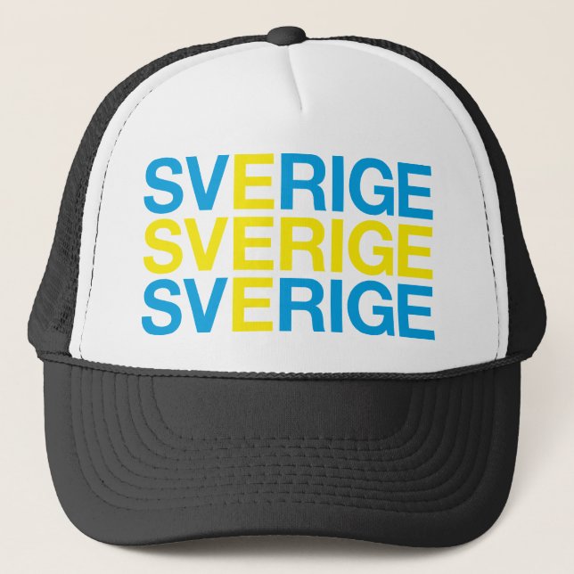 SVERIGE Flag Trucker Hat (Front)