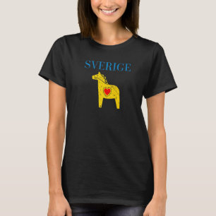 Sverige Sweden Dalecarlian Dala Horse Scandinavia T-Shirt