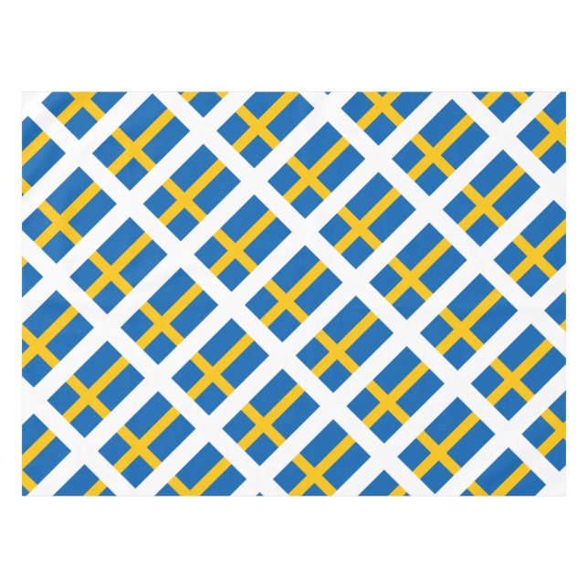 Sverige Sweden Swedish Flag Tablecloth (Front (Horizontal))