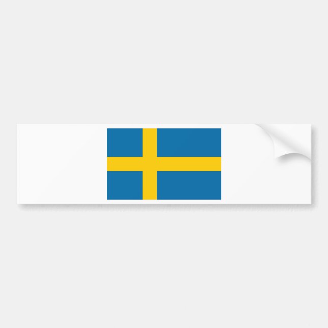 Sveriges Flagga - Flag of Sweden - Swedish Flag Bumper Sticker (Front)