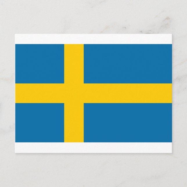 Sveriges Flagga - Flag of Sweden - Swedish Flag Postcard (Front)