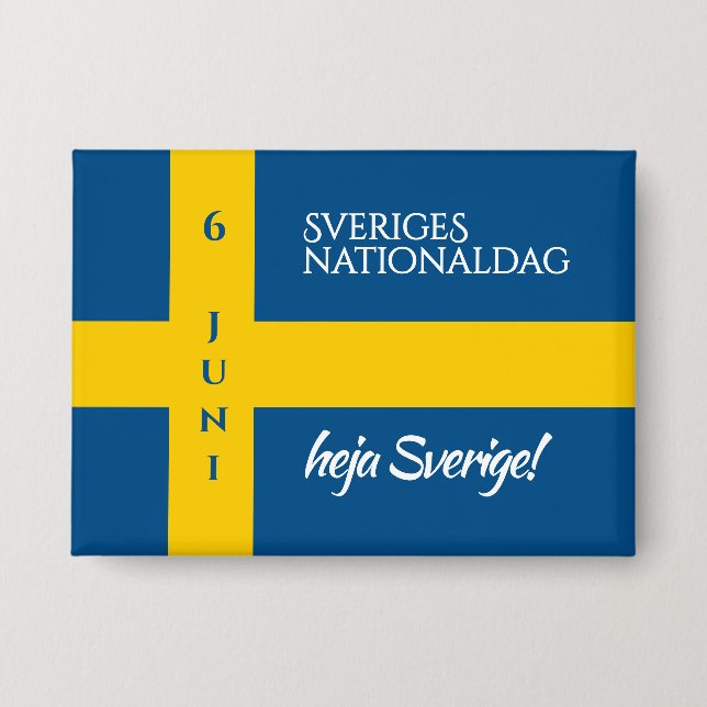 Sveriges Nationaldag Swedish National Day Flag (Front)