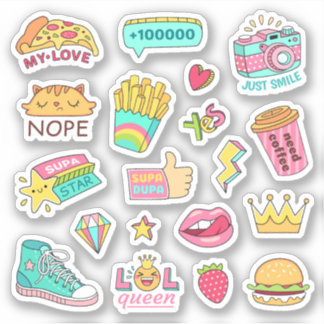 SVG Designs Bundle Random Doodle Stickers Sheet